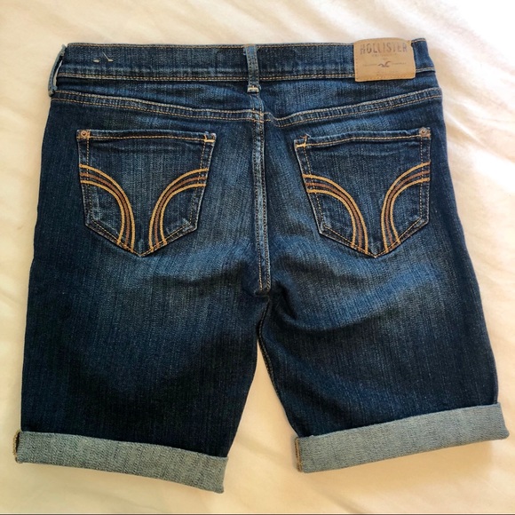 Hollister Frayed Cuff Bermuda Jean Shorts - Picture 4 of 7